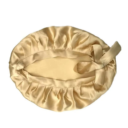 Hot Selling Woman Natural Silk Sleeping Cap Lightweight Breathable Help Sleeping Adult Night Protection Hair Adjustable Cap
