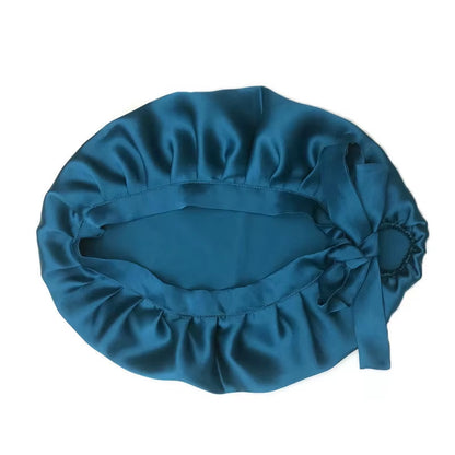 Hot Selling Woman Natural Silk Sleeping Cap Lightweight Breathable Help Sleeping Adult Night Protection Hair Adjustable Cap