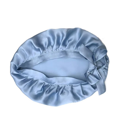 Hot Selling Woman Natural Silk Sleeping Cap Lightweight Breathable Help Sleeping Adult Night Protection Hair Adjustable Cap