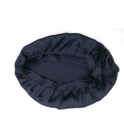 Hot Selling Woman Natural Silk Sleeping Cap Lightweight Breathable Help Sleeping Adult Night Protection Hair Adjustable Cap