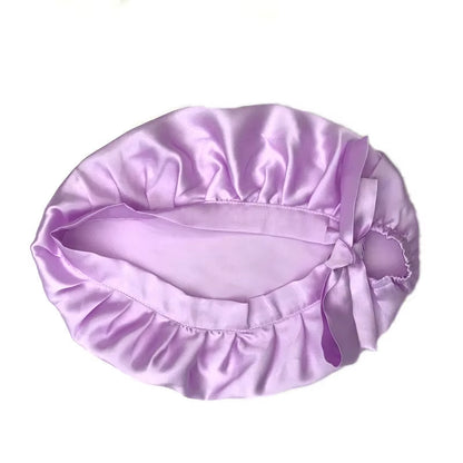 Hot Selling Woman Natural Silk Sleeping Cap Lightweight Breathable Help Sleeping Adult Night Protection Hair Adjustable Cap